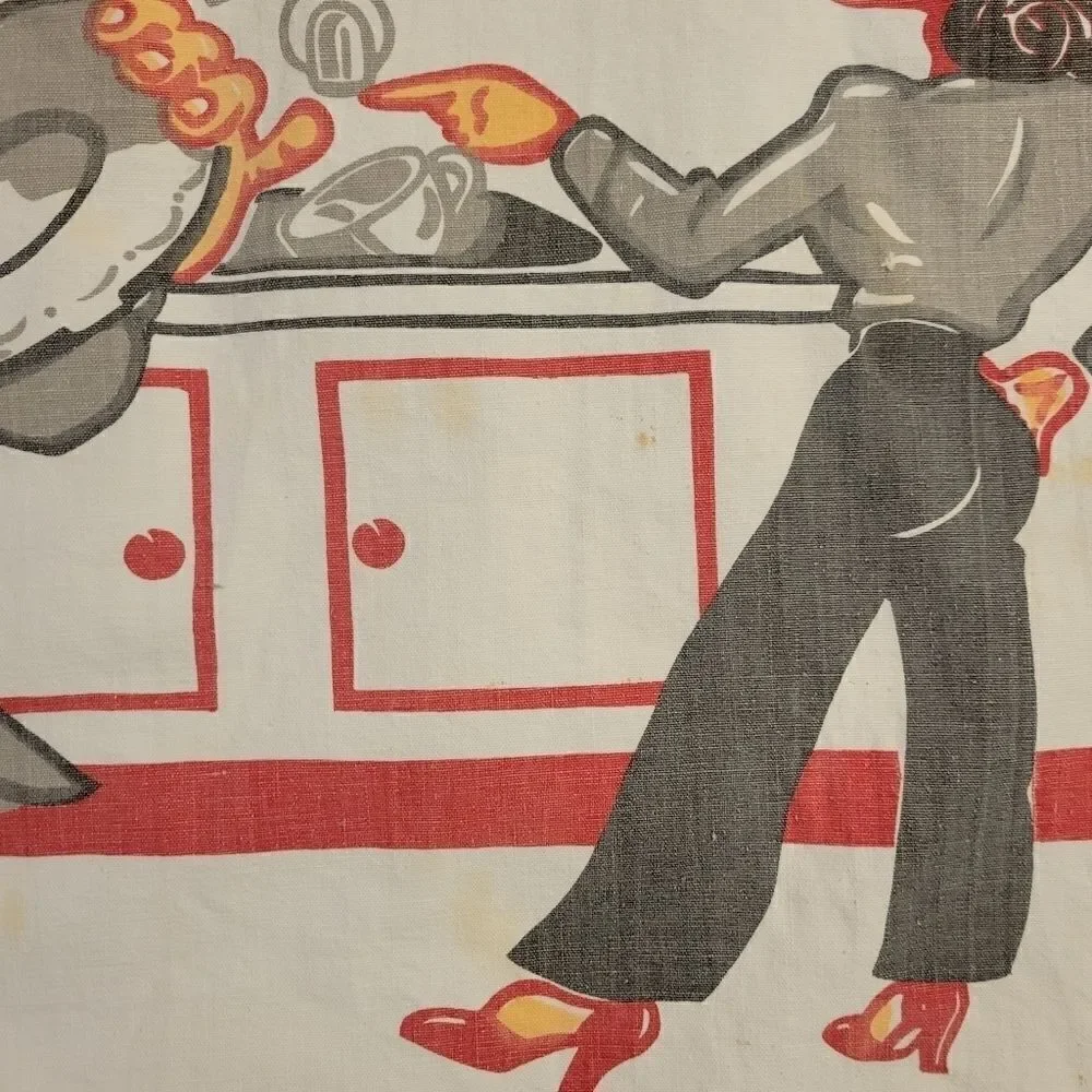 Vintage Mamma's Little Helper Kitchen Hostess Apron Kitchy Unique